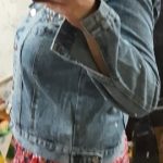 Denim Jacket with Short Lapel Featuring Buttons and Pearls photo review