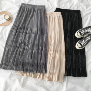 A-line Velvet Skirts
