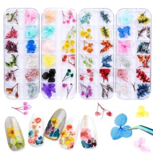 3D Dried Flower Nail Decoration