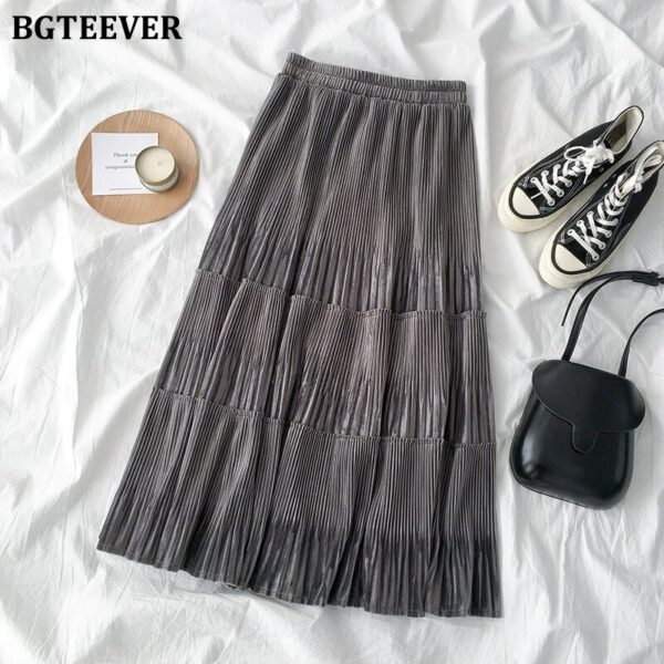 A-line Velvet Skirts