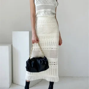 Lace Crochet Skirts Pullover Dress