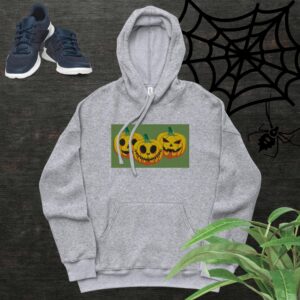 Horror Pumpkin Embroidered fleece hoodie